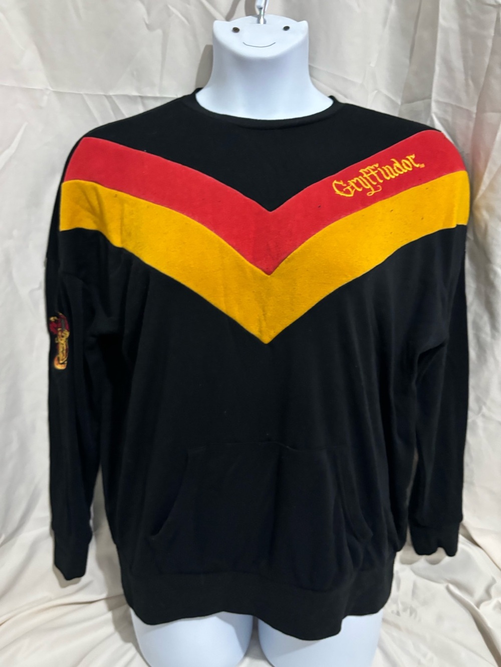 Harry Potter Gryffindor Black Sweater with Red & Gold Chevrons